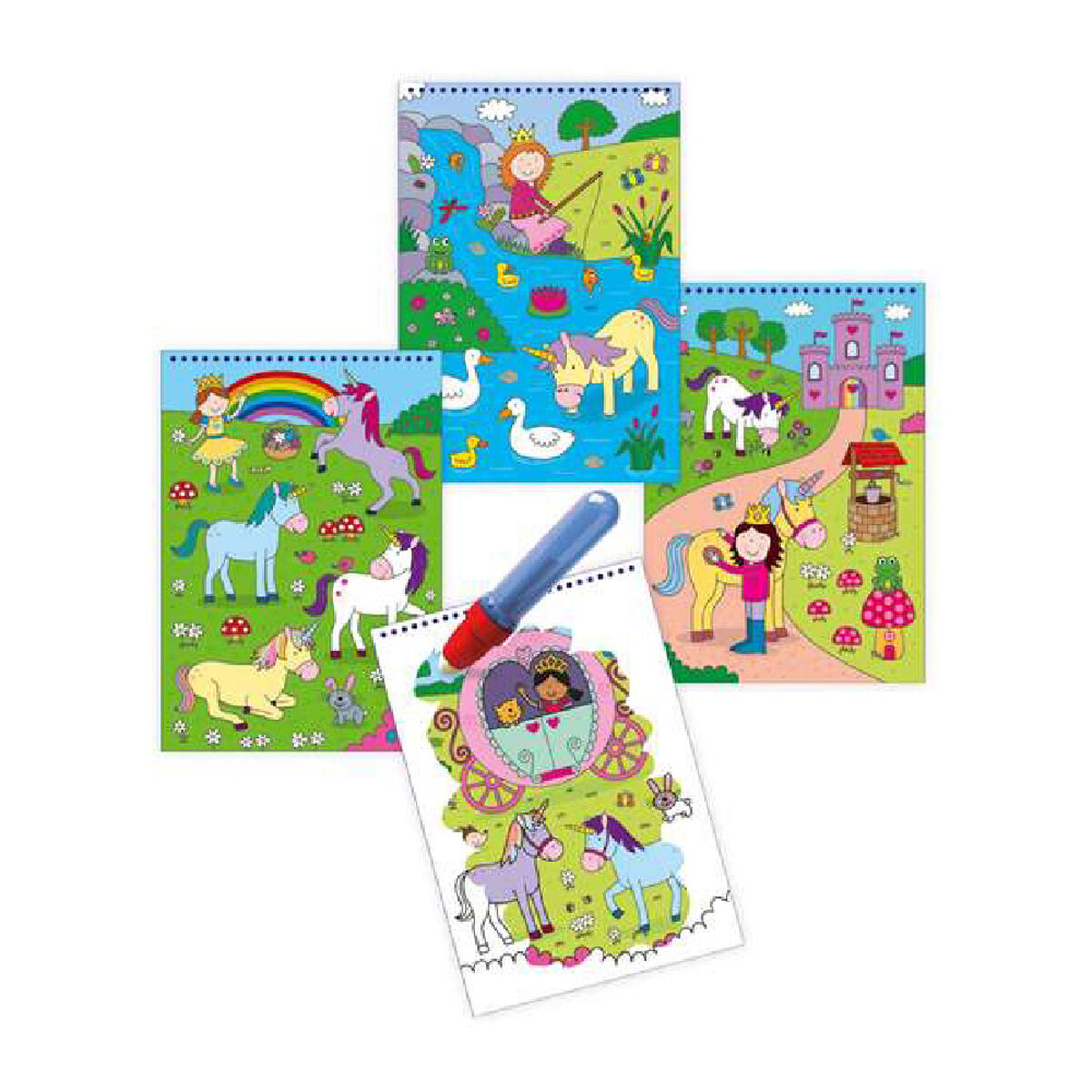 Bloco com Desenhos para Colorir Water Magic Diset A3079H